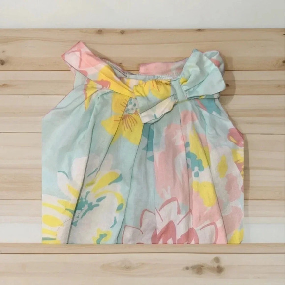 Just One You Carter's Special Blue Pink Yellow Flower Dress NB - Picture 3 of 5